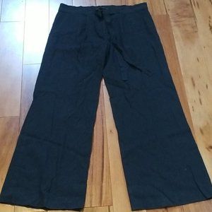 BCBGMaxAzria Linen Blend Wide Leg Pants